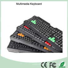 Latest Ergonomic USB Multimedia Waterproof Keyboard (KB-1688M-B)